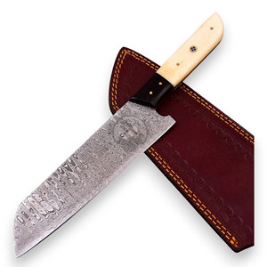 Nuevo Cuchillo de Chef Santoku Japonés de Lujo, Forjado a Mano, de Acero de Damasco, Hoja Afilada de 8 Pulgadas, Ambidiestro, para Cocina - Product Image 3