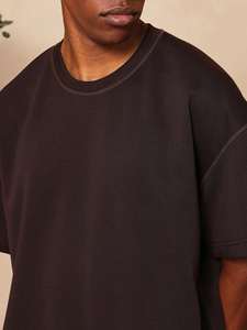 Camiseta de Hombre, Corte Regular, Color Marrón Oscuro, 100% Algodón, Cuello Redondo, Estilo Casual Urbano, Secado Rápido, Marca Privada Personalizada - Product Image 4