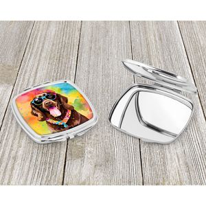 Hippie Dawg Compact <b>Mirror</b> Chocolate Labrador Decorative <b>Pocket</b> Makeup <b>Mirror</b> for Women Girls Travel Makeup <b>Mirror</b> Folding - Product Image 3
