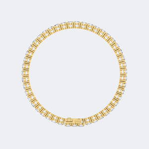 Pulsera de Diamantes de 7.65 CTW, Color D-E-F, Claridad VVS-VS, Corte Brillante Redondo, Oro de 14K, Joyería de Lujo Sostenible Certificada, Regalo - Product Image 4