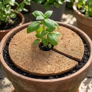 Anneaux et disques de paillis modernes en fibre de coco pour la protection des racines des arbres, pour l'intérieur et l'extérieur, gain de place, aménagement des plantes - Product Image 2