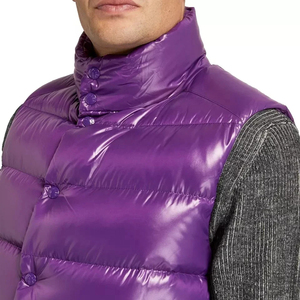 Chaleco Acolchado de Diseño Personalizado para Hombre, Chaleco con Cierre, Sin Mangas, Acolchado, Ropa de Calle - Product Image 5