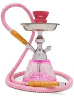 Chicha décorative en verre pour l'aménagement de salons arabes et accessoire de fumage élégant au design artistique unique