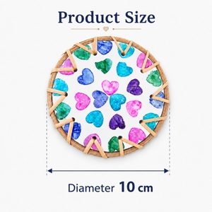 Posavasos de mosaico de ratán tejido vietnamita al por mayor, hecho a mano con nácar y diseño floral, salvamanteles decorativo ecológico para mesa - Product Image 5