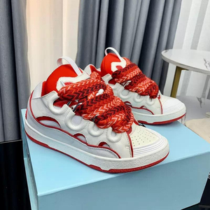 Chaussures de sport en cuir de luxe, baskets de haute qualité avec semelles épaisses et lacets larges, tendance et à la mode pour l'été et l'automne - Product Image 3