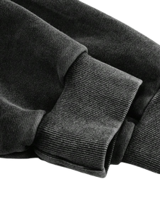 Ensemble deux pièces homme Y2K Grunge Streetwear : sweats à capuche graphiques vintage délavés et pantalons cargo usés, survêtement oversize en gros - Product Image 6