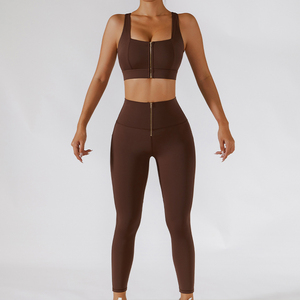 Conjunto de Yoga de Moda, Ropa Deportiva Premium al por Mayor, Conjunto de Yoga sin Costuras para Mujer, Cómodo para Hacer Ejercicio - Product Image 1