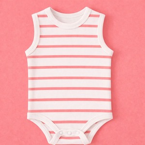 Traje sin Mangas para Bebé 100% Algodón Orgánico, Personalizable, Unisex, Suave y Transpirable, Ropa de Verano para Bebés - Product Image 2