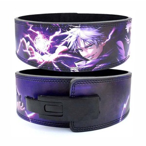 Ceinture de musculation réglable et respirante en cuir de vache véritable pour hommes et femmes, avec boucle à levier, pour le powerlifting et le soutien du dos - Product Image 1