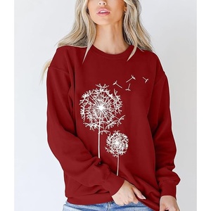 Sudadera de Algodón para Mujer, Diseño Nuevo, Lujosa, de Manga Larga, con Hombros Caídos, Estampada, Cómoda, Informal, para Invierno, Personalizada - Product Image 5