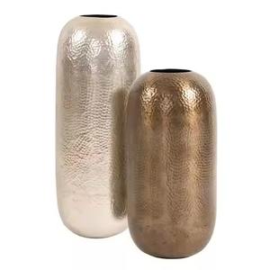 <b>Set</b> of <b>3</b> Handmade Aluminum Textured Modern Metallic <b>Vases</b> for Living Room Dining Office Decor - Product Image 6