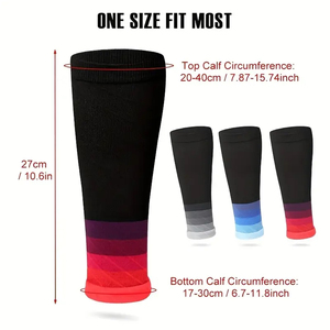 Unisex Compression Calf Sleeves, Leg <b>Socks</b> For <b>Running</b> & Outdoor Sports Best Quality Fitness Safety Wear BY AMAZING INDUSTRIES - Product Image 2