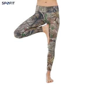 Leggings Camouflage Mi-longueur Décontractés Tricotés Respirants Séchage Rapide Extensibles pour Randonnée Camping Course Fitness Entraînement Sportif - Product Image 5