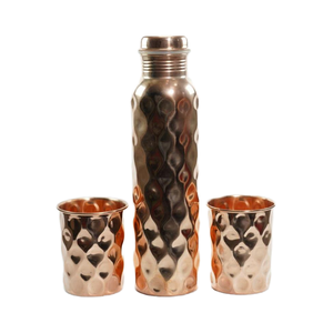 Offre Super Septembre Bouteille d'eau écologique en cuivre pur de haute qualité de 950ml pour l'extérieur Emballage de qualité supérieure Style Vintage Made - Product Image 6