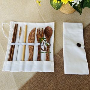 Ensemble de couverts en bois de coco en gros, écologiques, cuillère, fourchette, couteau, fabricant vietnamien - Product Image 2