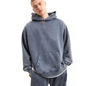 Sweat à capuche français épais pour homme, vintage, personnalisé, de haute qualité, avec broderie et impression numérique, en polaire, délavé à l'acide, séchage rapide et respirant, idéal pour l'hiver - Product Image 1