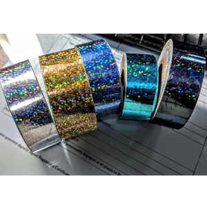 Cinta Adhesiva Holográfica Prismática de Fábrica, Cinta Reflectante Arcoíris Personalizada para Embalaje, Decoración, Manualidades y Marca - Product Image 3
