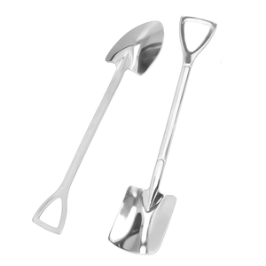 Juego de Cucharas Cuadradas Pequeñas de Acero Inoxidable Creativas con Mango Largo, Elegante Forma de Corazón, para Bodas, 30 ml, Acabado Espejo - Product Image 3