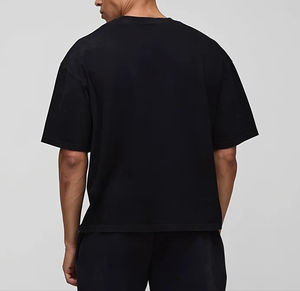 Camiseta Deportiva Oversize para Hombre con Hombros Caídos, de Algodón y Spandex, de Peso Pesado, Manga Corta, Casual, Transpirable, de Secado Rápido, para Gimnasio y Deportes - Product Image 2
