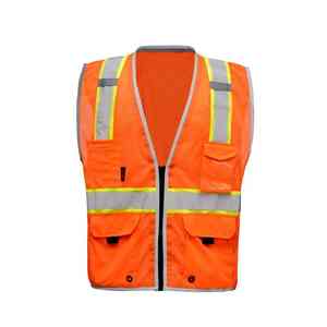 Custom Men's Hi-Visibility Cotton Safety Vest Reflective <b>Strips</b> Breathable Anti-Bacterial <b>Fabric</b> for Industrial Workwear - Product Image 3