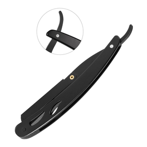 Rasoir droit professionnel avec manche métallique, personnalisable, pour barbier, rasoir de rasage de la nuque - Product Image 3