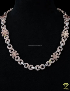 Colgante Personalizado de Plata de Ley 925 con Nombre, Chapado en Oro Rosa, Diamantes Cultivados en Laboratorio, Joyería de Cadena Estilo Hip Hop - Product Image 1