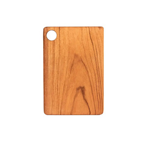 Planche à découper rectangulaire en bois avec poignée pour la cuisine et découpe intégrée pour le service, avec design en résine - Product Image 5