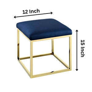 Square Metal Ottoman <b>Velvet</b> <b>Footstool</b> Footrest Pouffes for Home Decor and Office for Living Room Entry School - Product Image 6