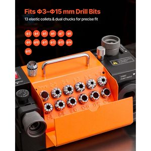 MR-13A+ Power Sharpener 3-15mm Drill Bit <b>Grinder</b> with 95-135 Adjustable Point Angle 5800RPM for Drill Bits - Product Image 3