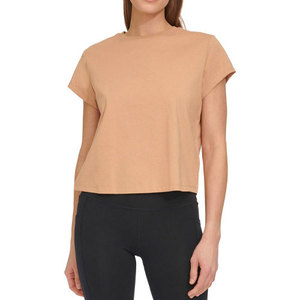 High Quality Heavyweight Boxy Women's Cotton <b>Crop</b> T Shirt Breathable Quick Dry Short Sleeve Casual Tee Crew Neck Summer Gym <b>Top</b> - Product Image 1