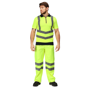 <b>Work</b> Shirts Men High Visibility Safety Breathable <b>Waterproof</b> Quick Dry Shirt Reflective Stripes Industrial Workwear Uniform - Product Image 5