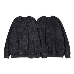 Sudadera de hombre con botones, 100% algodón de alto gramaje, lavado ácido, estampado digital, casual, personalizada, de invierno, con bolsillo liso, estilo básico y urbano - Product Image 3