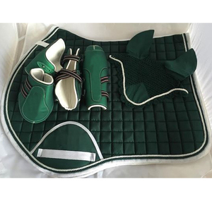 Nueva Almohadilla de Silla de Montar Personalizada de Algodón Cómodo para Caballos Ingleses con Visera Antimoscas a Juego del Mismo Color - Product Image 5