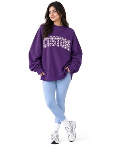Sudadera Oversize Personalizada para Mujer con Cuello Alto, Forro Polar Ligero, Ajuste Relajado, Dobladillo Acanalado y Hombros Caídos - Directo de Fábrica - Product Image 1