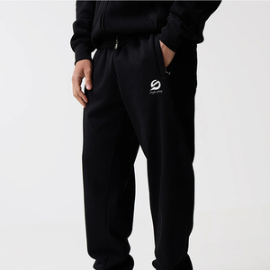 Survêtements pour hommes écologiques, grande taille, couleur unie, manches longues, sweat à capuche entièrement zippé avec pantalon, survêtement à fermeture éclair surdimensionné - Product Image 5
