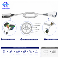 Câble d'échographie médical personnalisé OEM Hotten 195 conducteurs, faisceau de câbles multi-branches haute densité 44AWG 36AWG
