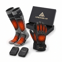 Gants chauffants élastiques imperméables avec logo personnalisé pour l'hiver, chaussettes chauffantes électriques durables pour l'extérieur, cadeau de Noël sûr et pratique
