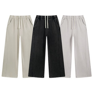 ผู้ผลิตกางเกงวอร์มแบบสั่งทำพิเศษ เนื้อผ้าฟลีซระบายอากาศดี ซับในสองชั้น ทรงหลวมแบบซ้อนทับ คุณภาพสูง ขนาดใหญ่พิเศษ เอวยางยืด สำหรับผู้ชาย - Product Image 4