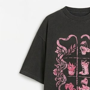 OEM Bulk Supply Custom Print Logo <b>Acid</b> Washed High Quality Women Oversized T-Shirt 100% Cotton 300 GSM Heavyweight <b>Drop</b> Shoulder - Product Image 6