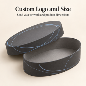 Caja de Papel Ovalada Personalizada con Diseño de Órbita de Grafito para Set de Accesorios, Empaque con Logotipo OEM - Product Image 4