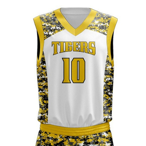 Maillot de basketball pour homme sans manches à col en V, personnalisé OEM, imprimé par sublimation, antibactérien, respirant, séchage rapide, été, logo personnalisé - Product Image 4