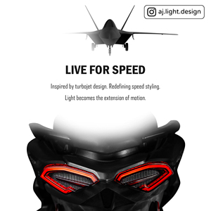 ไฟท้ายมอเตอร์ไซค์ LED AJ LIGHT DESIGN 2 เลนส์ รุ่น AJ6-TL สำหรับ Cygnus X |   อะไหล่ทดแทน/อัปเกรดใหม่ ผลิตในไต้หวัน อายุการใช้งานยาวนาน 12 เดือน - Product Image 2