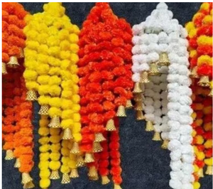 พวงมาลัยดอกไม้สีเหลืองแบบดั้งเดิม ตกแต่งบ้านพร้อมพู่ห้อย สำหรับงานแต่งงาน ตกแต่งภายในห้องนั่งเล่น ทำจากวัสดุพลาสติก - Product Image 3