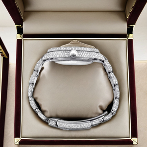 Reloj Moissanite con esfera de nácar-Edición de números romanos, estilo hip-hop, aspecto Premium a precio asequible por proveedor indio - Product Image 5