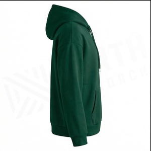North Approach Hooded Sweatshirt <b>Men</b> Oversized Cotton Print Pocket Casual Autumn Green Hoodie - Product Image 3