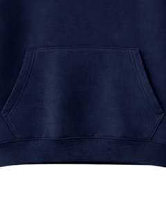 Sudadera con Capucha Azul Marino con Pedrería, Oversize, de Forro Polar Grueso, con Bolsillo Canguro, Fabricante de Ropa Urbana Personalizada, Sudadera para Hombre - Product Image 4