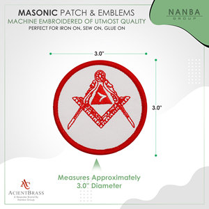 Embroidered Masonic with Yoke Patches. Two Sizes to Choose From, 2" or 3"(Stated Sizes are Approximate) - Product Image 3