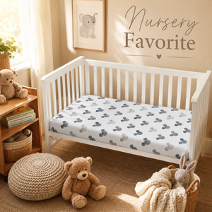 Premium Cotton Baby Crib Mattress Sheet | Soft Muslin Fitted <b>Bedding</b> with Animal Pattern Breathable Nursery Cover for Infants - Product Image 4