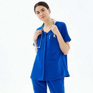 Vente en gros de blouses de travail pour infirmières, douces, durables, tricotées, unisexe, tailles XS-3XL, multicolores, vêtements de travail hospitaliers, détection d'aiguilles - Product Image 4