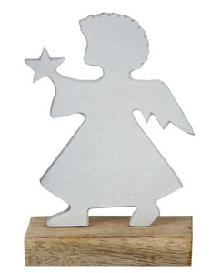 Aluminum Angel With Gold Finished On <b>Wooden</b> Base Custom Made Handcrafted Table Desk Decorative & Christmas Decor Gifts For <b>Sale</b> - Product Image 3